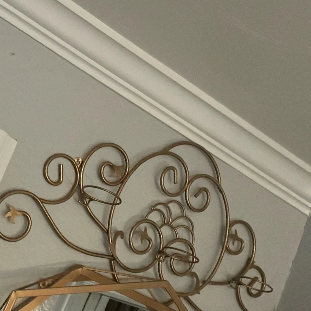 Home interiors Fleur de lis Hollywood Regency Hanging wall Candle Holder